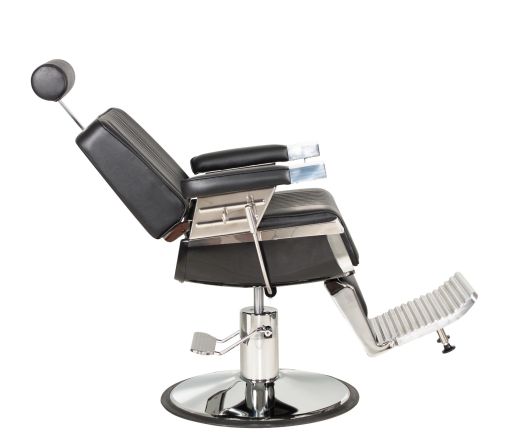 "TITAN BLACK" Classic Barber Chair with Black Frame