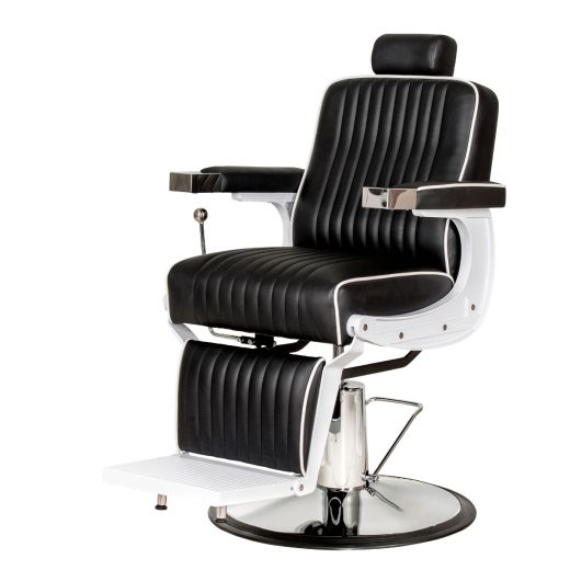 "KNIGHT" Barber Chair with White Arms