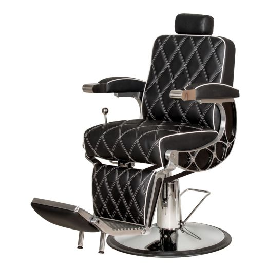 "SOLOMON" Barber Chair with Cast Aluminum Arms