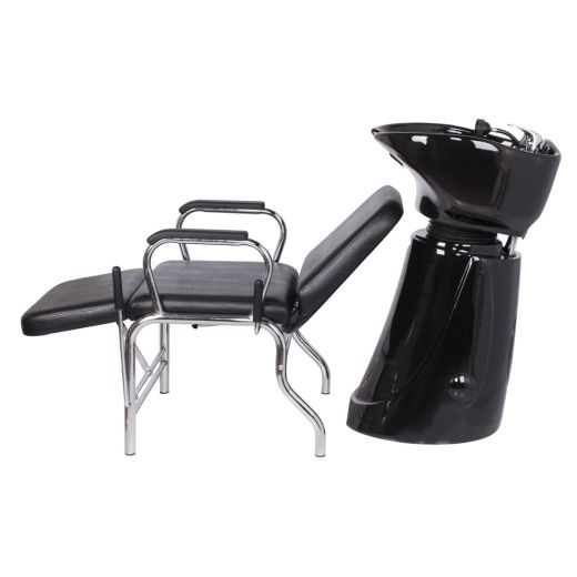 "PACIFIC" Shampoo Bowl & Chair Combo, Black Base