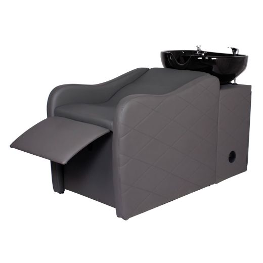 "GABRIELLE" Shampoo Backwash Unit in Grey, Grey Shampoo Chair, Grey Shampoo Bowl