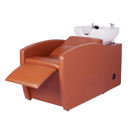 "RIO" Shampoo Chair & Bowl in Chestnut