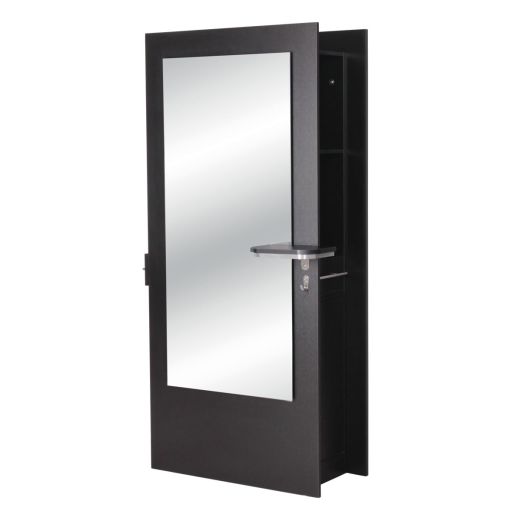 "BURANO" Double Sided Hair Salon Station in Matte Black, Styling Station Wholesale