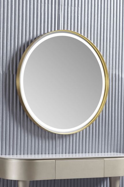 "MAUNA KEA" Stainless Styling Station in Gold with LED Light