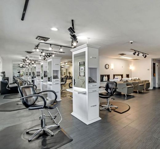 "SIENA" Single Sided Salon Station in Matte Black, Single Sided Styling Station, Single Sided Salon Mirror