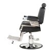 "TITAN BLACK" Classic Barber Chair with Black Frame