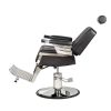 "TITAN BLACK" Classic Barber Chair with Black Frame