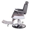 "CONSTANTINE" Barber Chair in Grey - Grey Barber Shop Chairs, Grey Barber Furniture
