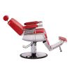 "CONSTANTINE" Barber Chair In Cardinal Red - Red Barber Chairs, Red Barbershop Chairs