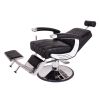 "BARON" Heavy Duty Barber Chair in Black Crocodile