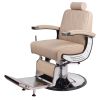 "BARON" Khaki Barber Chair with Heavy Duty Pump