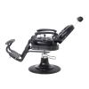 "THEODORE" Vintage Barber Chair, Matte Black Frame (A-902BLK)