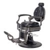 "THEODORE" Vintage Barber Chair, Brushed Gunmetal Frame (A-902MAT)