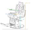 "BORGHESE" Professional Barber Chair, "BORGHESE" Professional Barbering Chair