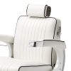 TAKARA BELMONT B-225 "ELITE WHITE" Barber Chair - TAKARA Barber Chairs, BELMONT Barber Chairs