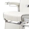 TAKARA BELMONT B-225 "ELITE WHITE" Barber Chair - TAKARA Barber Chairs, BELMONT Barber Chairs