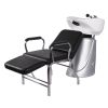 "PACIFIC" Shampoo Bowl and Chair Combo, Silver Base, Compact shampoo bowl, Compact shampoo sink