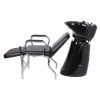 "PACIFIC" Shampoo Bowl & Chair Combo, Black Base