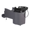 "ISLAND" Backwash Shampoo Unit in Grey, Grey Shampoo Bowl, Grey Shampoo Chair
