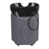 "ISLAND" Backwash Shampoo Unit in Grey, Grey Shampoo Bowl, Grey Shampoo Chair