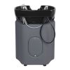 "MISSISSIPPI" Shampoo Backwash Unit in Grey, Grey Shampoo Bowl, Grey Shampoo Chair
