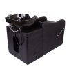 "GABRIELLE" Shampoo Bowl and Chair Combo in Black Crocodile