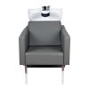 "AMSTERDAM" Grey Shampoo Bowl, Grey Shampoo Chair, Grey Shampoo Sink