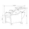 "SANTA MONICA" Modern Shampoo Chair & Bowl Combo