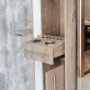 "BURANO" Double Sided Styling Station in Grey Oak (Only 1 Available)