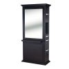 "SIENA" Single Sided Salon Station in Matte Black, Single Sided Styling Station, Single Sided Salon Mirror