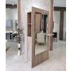 "BURANO" Double Sided Styling Station in Grey Oak, double sided salon mirror