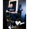 "THEODORE" Black & Gold Barber Chair - 2024 Edition (A-902GOL)