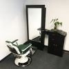 "BURANO" Single Sided Salon Station in Matte Black (Minimum Order Q'ty: 10 Units)