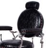 ZENO Antique Barbershop Chair in Patent Crocodile (Clearance)