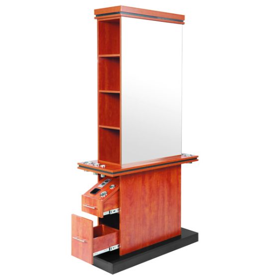"MALTA" Double Sided Salon Station - Cherry Colour