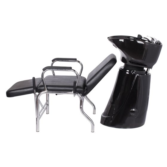 "PACIFIC" Shampoo Bowl & Chair Combo, Black Base