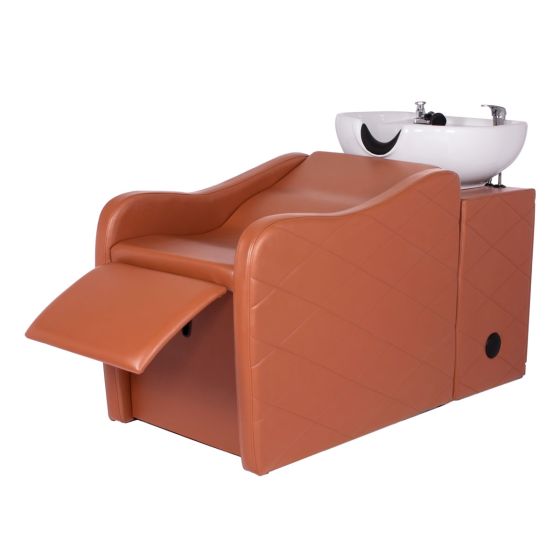 "GABRIELLE" Shampoo Backwash Unit in in Chestnut