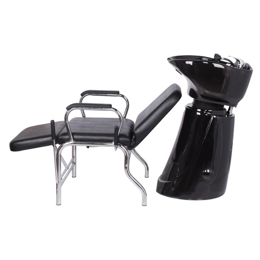 "PACIFIC" Shampoo Bowl & Chair Combo, Black Base